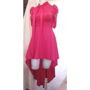 PUFF SLEEVE DRESS (PINK)(S)